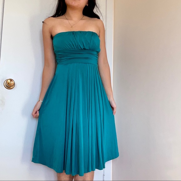 Strapless Teal prom / formal dress - Picture 6 of 8